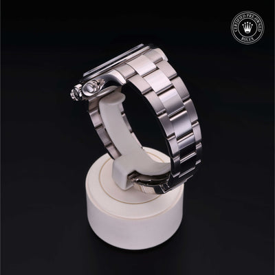 Rolex Certified Pre-owned Daytona M116509-0045 front on black background