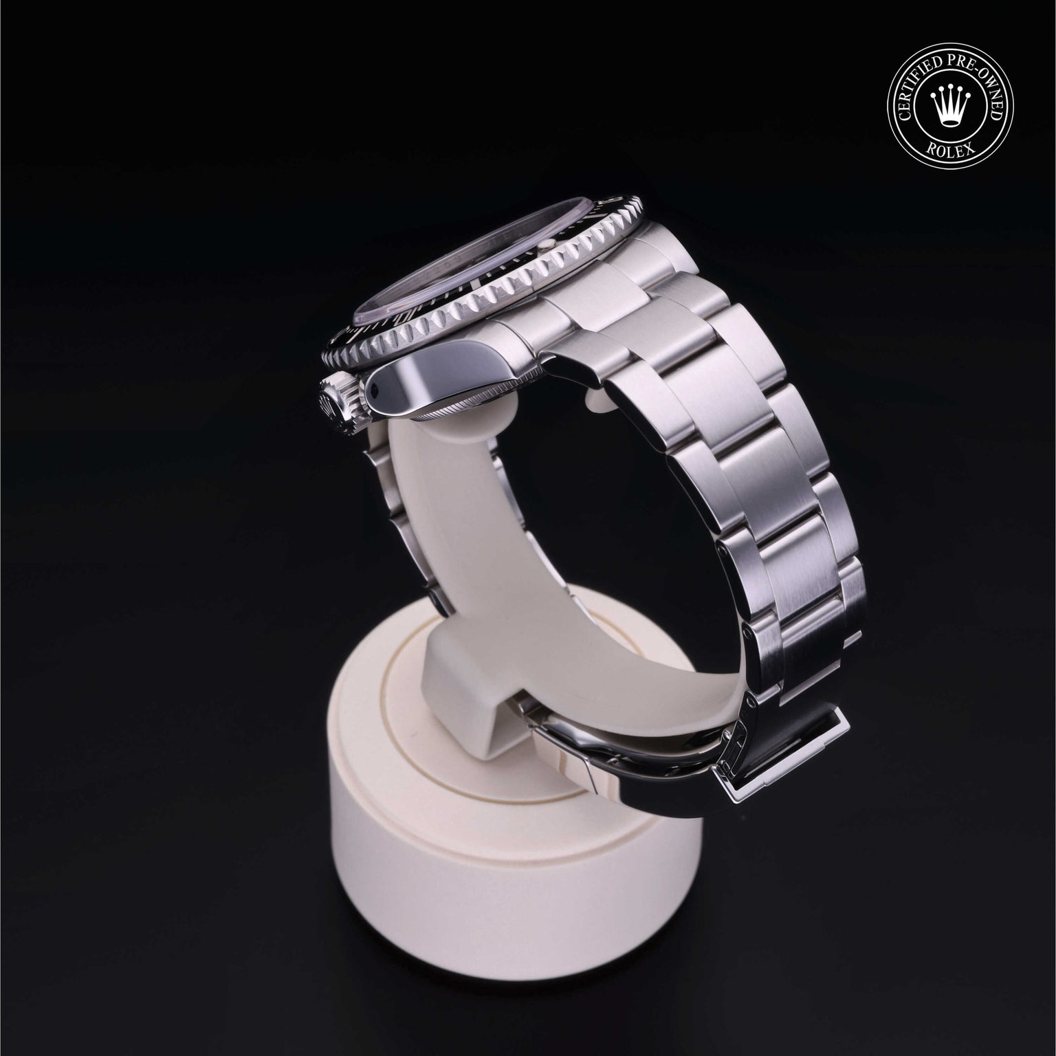 Rolex Certified Pre-owned Sea-Dweller M116600-0003 front on black background