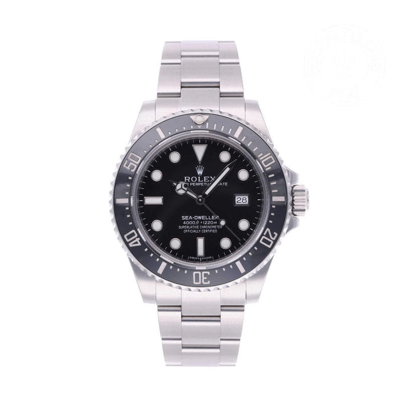 Rolex Certified Pre-owned Sea-Dweller M116600-0003 front on white background