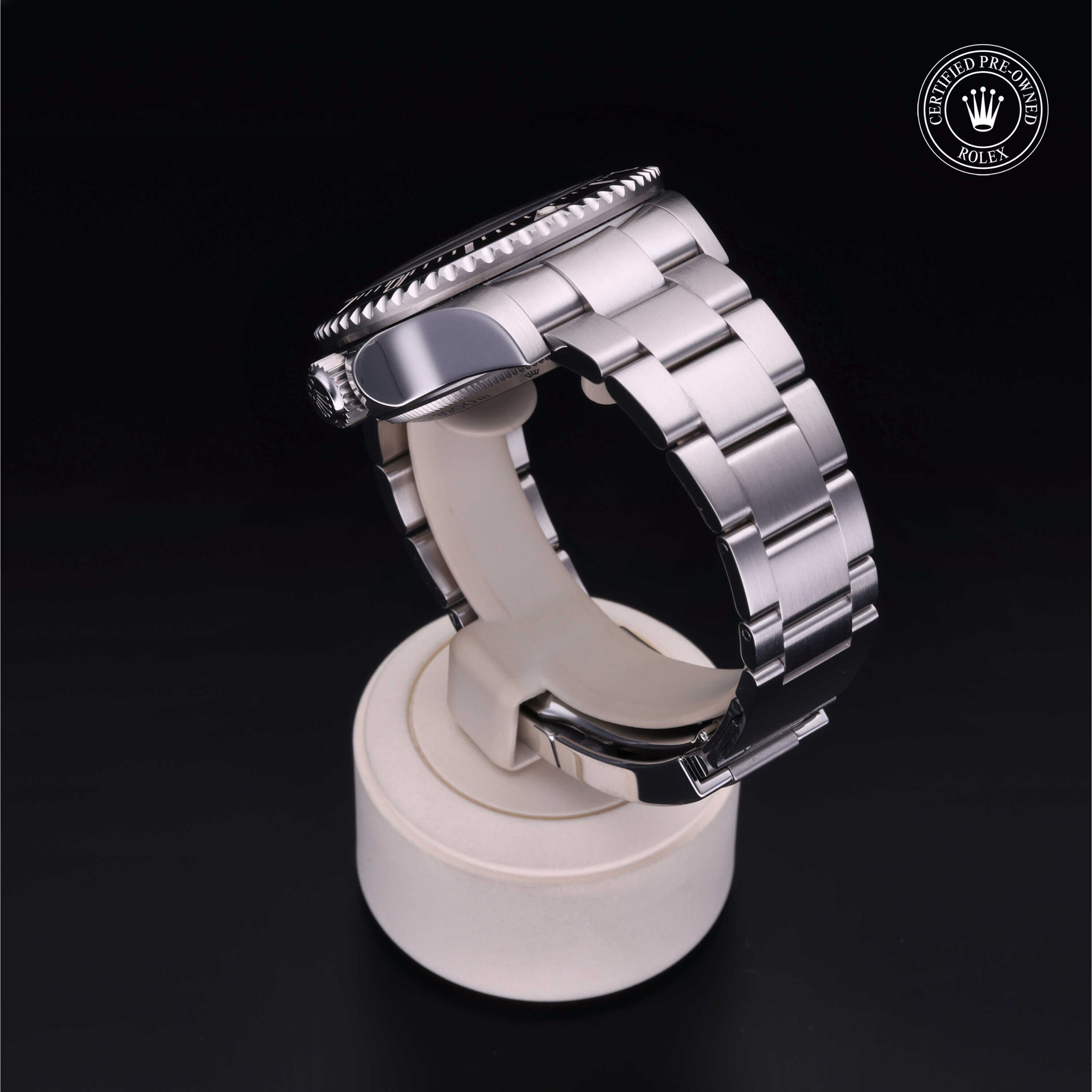 Rolex Certified Pre-owned Sea-Dweller M126660-0002 front on black background
