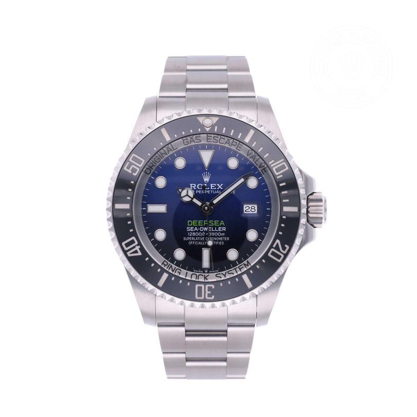 Rolex Certified Pre-owned Sea-Dweller M126660-0002 front on white background