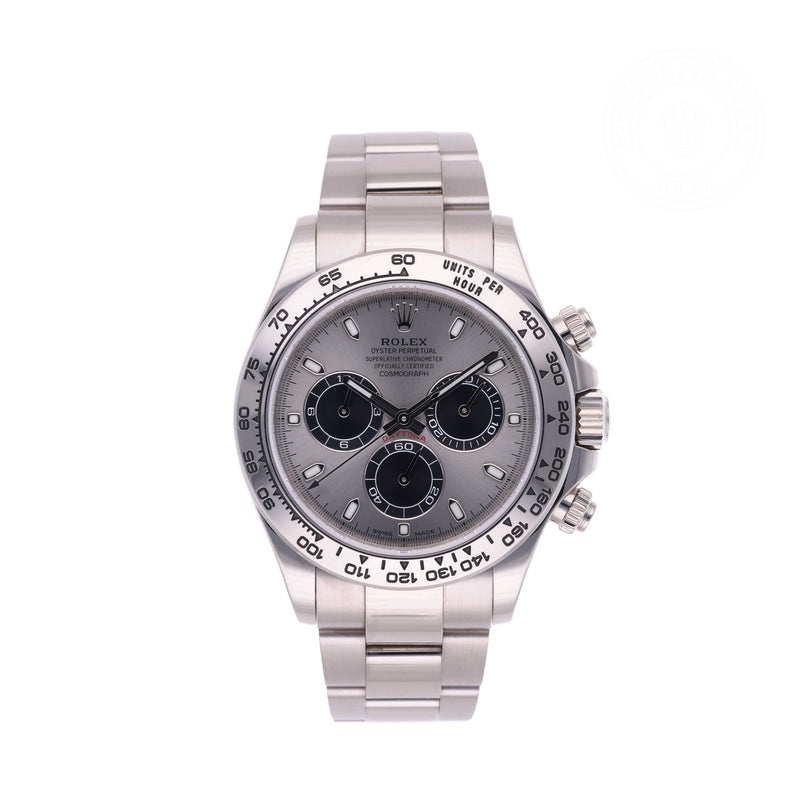 Rolex Certified Pre-owned Daytona M116509-0072 front on white background