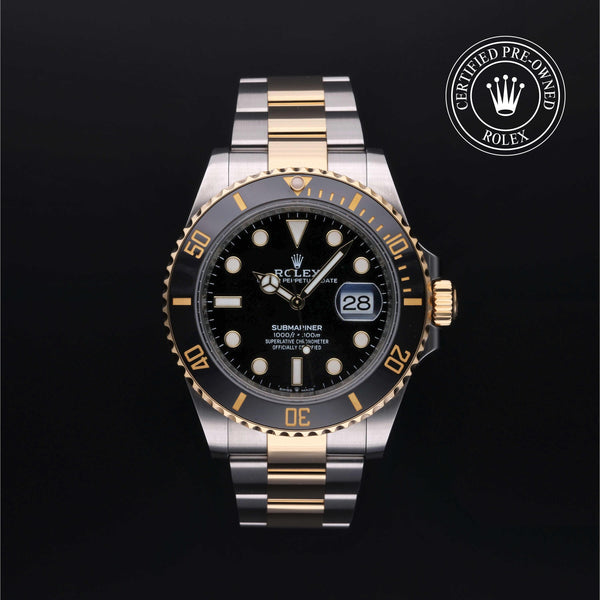 Rolex Certified Pre-owned Submariner M126613LN-0002 front on black background