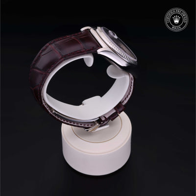 Rolex Certified Pre-owned Day-date M118139-0014 front on black background