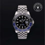 Rolex Certified Pre-owned GMT II M126710BLNR-0002 front on black background