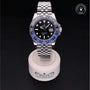 Rolex Certified Pre-owned GMT II M126710BLNR-0002 front on black background
