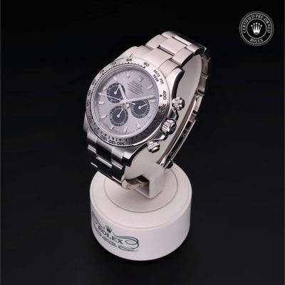 Rolex Certified Pre-owned Daytona M116509-0064 front on black background