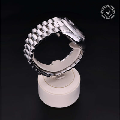Rolex Certified Pre-owned Day-date M118206-0095 front on black background