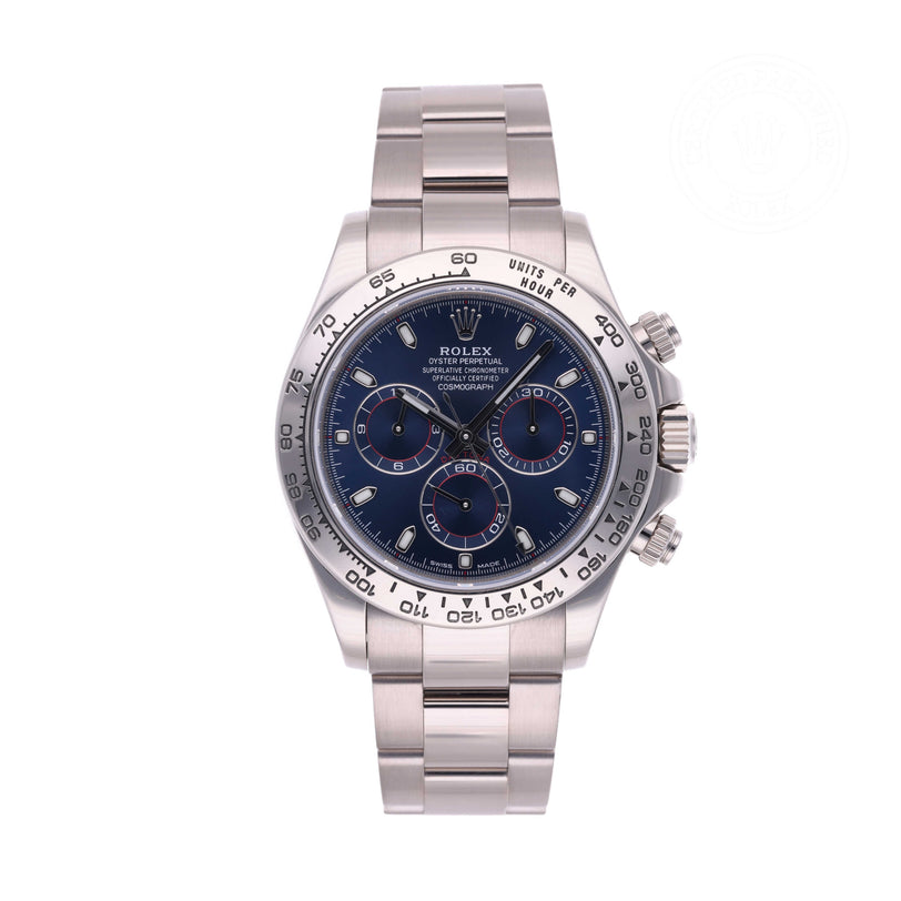 Rolex Certified Pre-owned Daytona M116509-0037 front on white background