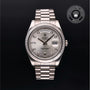 Rolex Certified Pre-owned Daydate Ii M218239-0063 front on black background