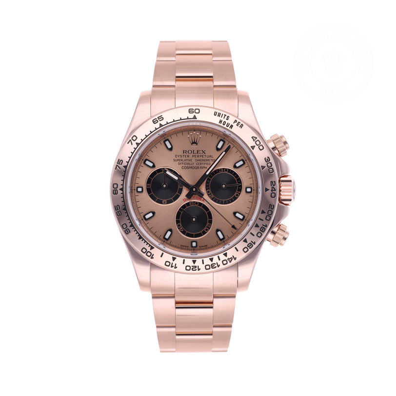 Rolex Certified Pre-owned Daytona M116505-0002 front on white background
