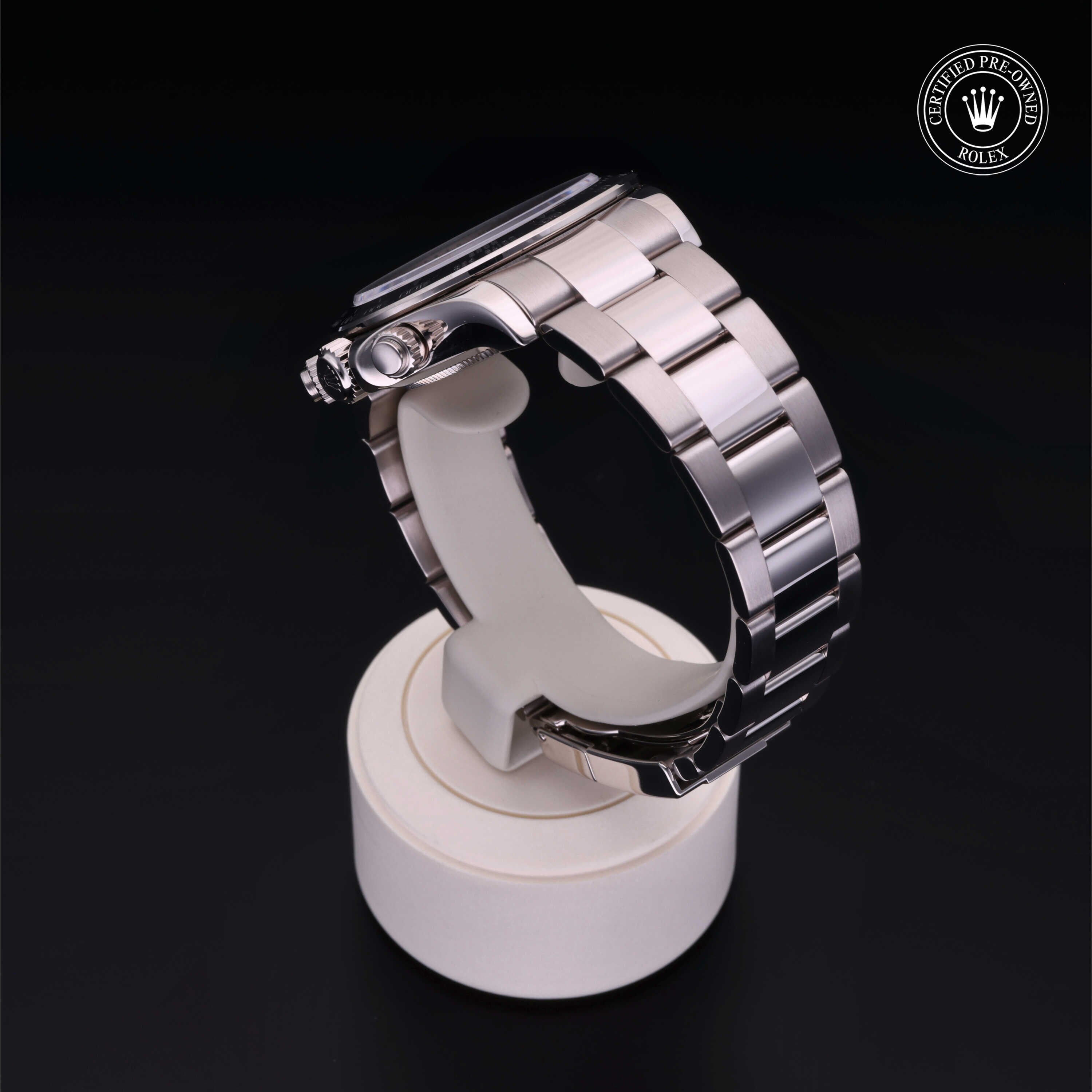 Rolex Certified Pre-owned Daytona M116509-0019 front on black background