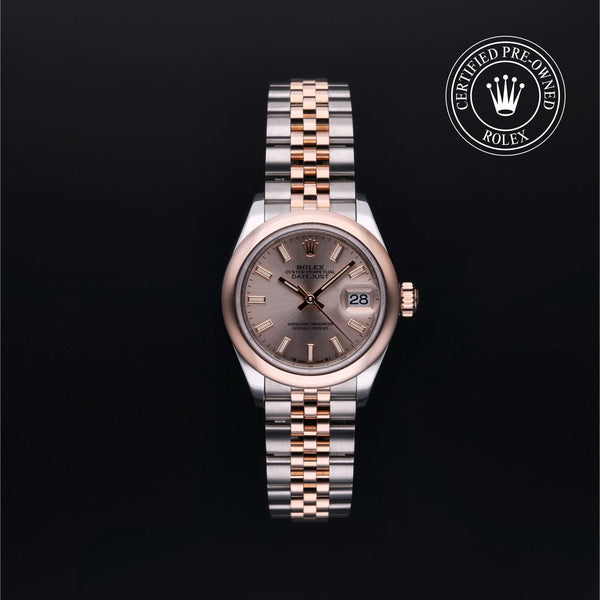 Rolex Certified Pre-owned Lady Datejust M279161-0001 front on black background
