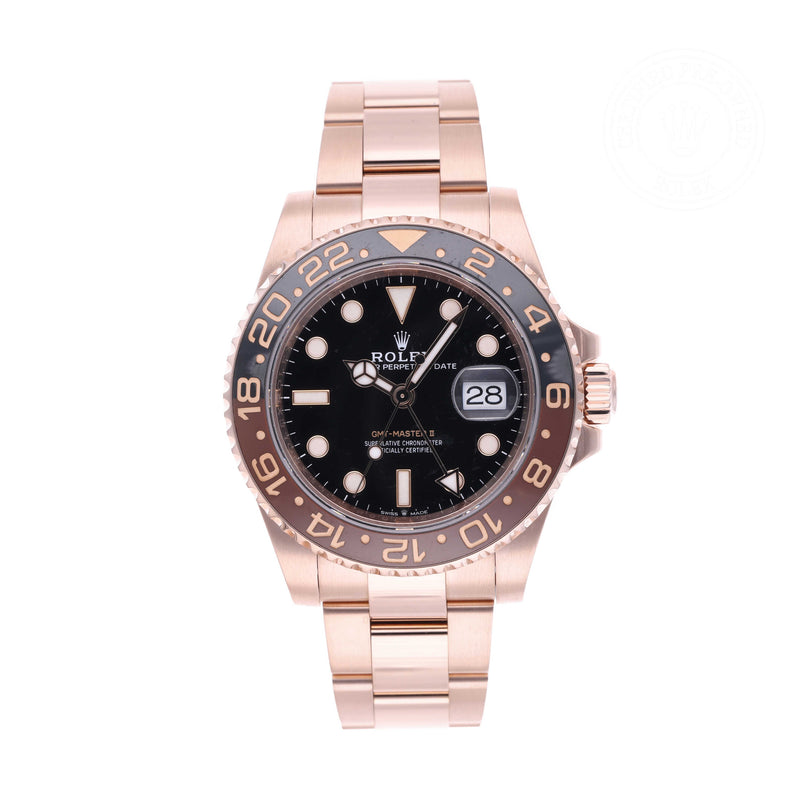Rolex Certified Pre-owned GMT II M126715CHNR-0001 front on white background