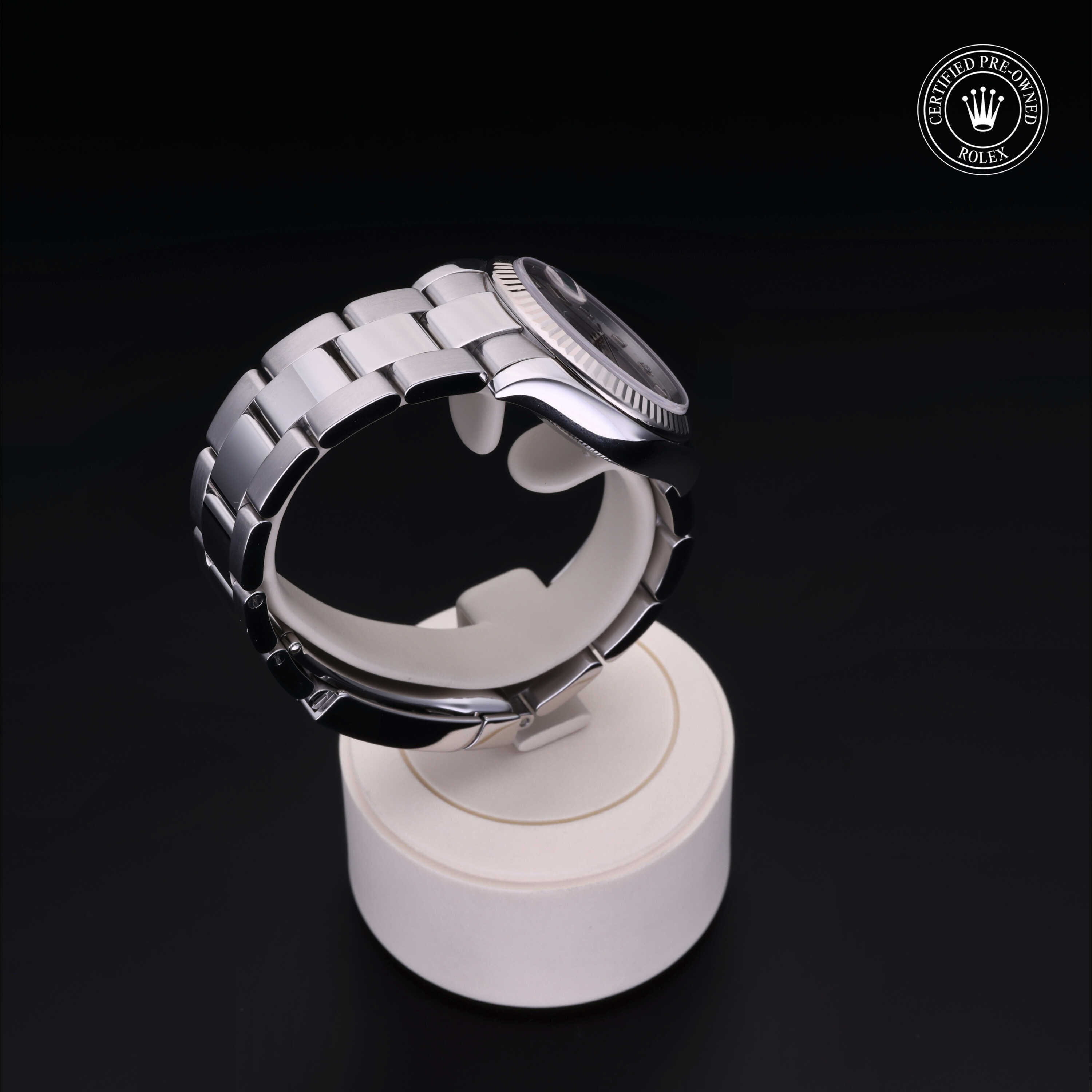 Rolex Certified Pre-owned Lady Datejust M178274-0028 front on black background