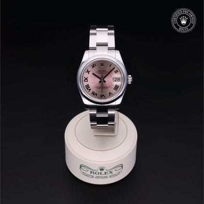 Rolex Certified Pre-owned Lady Datejust M178240-0032 front on black background