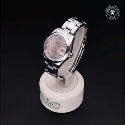 Rolex Certified Pre-owned Lady Datejust M178240-0032 front on black background