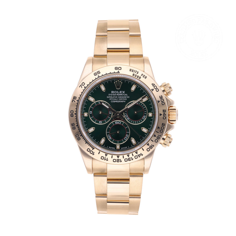 Rolex Certified Pre-owned Daytona M116508-0007 front on white background