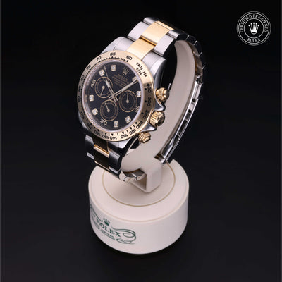 Rolex Certified Pre-owned Daytona M116503-0008 front on black background