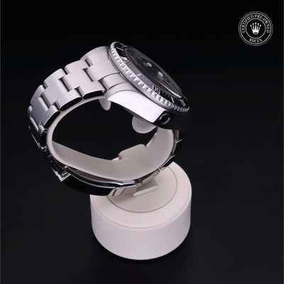 Rolex Certified Pre-owned Sea-Dweller M116660-0001 front on black background