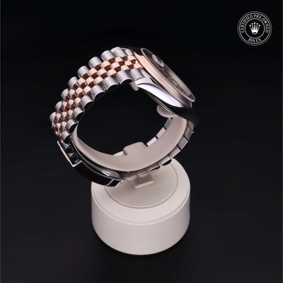 Rolex Certified Pre-owned Datejust M126301-0010 front on black background