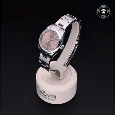 Rolex Certified Pre-owned Lady Datejust M276200-0004 front on black background
