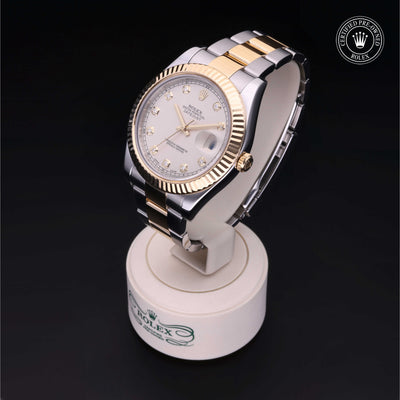 Rolex Certified Pre-owned Datejust M116333-0008 front on black background