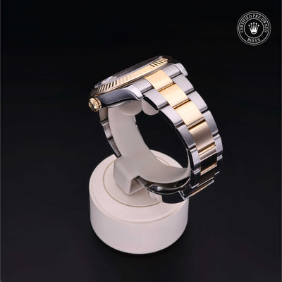 Rolex Certified Pre-owned Datejust M116333-0008 front on black background