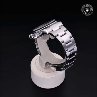 Rolex Certified Pre-owned Daytona M116520-0009 front on black background