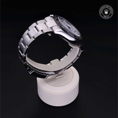 Rolex Certified Pre-owned Daytona M116500LN-0001 front on black background
