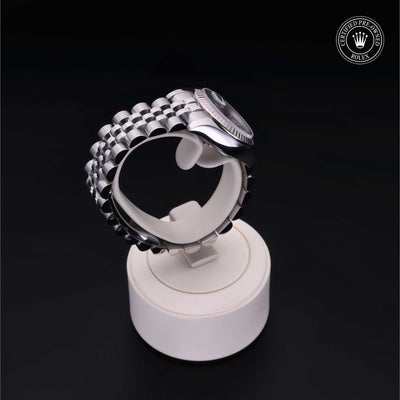 Rolex Certified Pre-owned Lady Datejust M179174-0030 front on black background