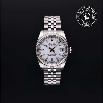 Rolex Certified Pre-owned Lady Datejust M178274-0008 front on black background