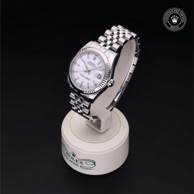 Rolex Certified Pre-owned Lady Datejust M178274-0008 front on black background