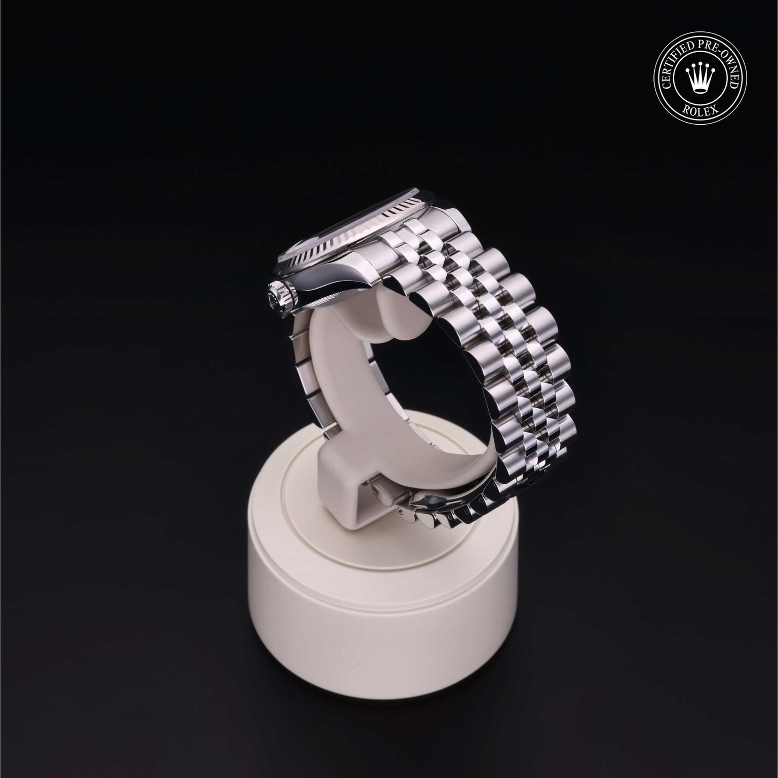Rolex Certified Pre-owned Lady Datejust M178274-0008 front on black background