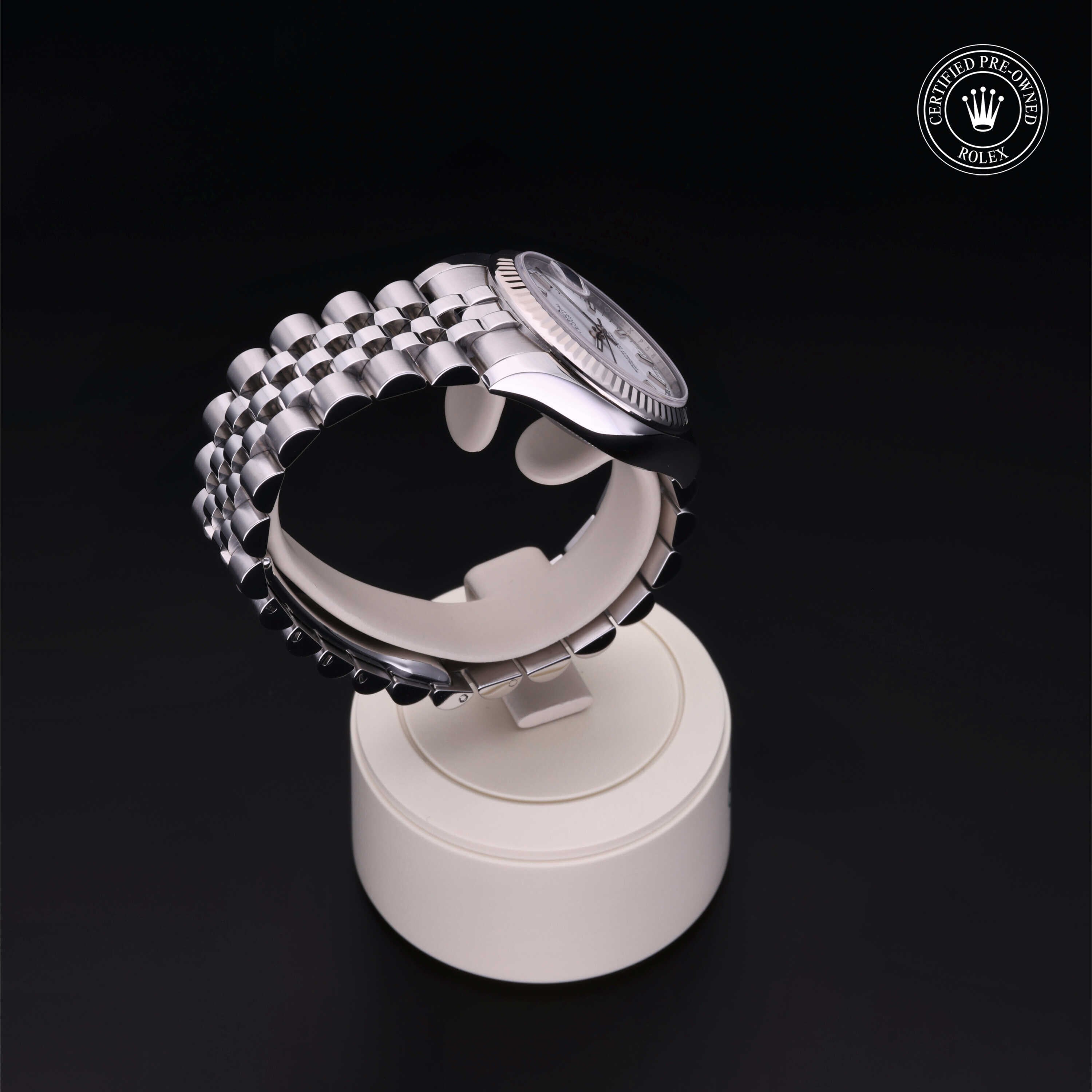Rolex Certified Pre-owned Lady Datejust M178274-0008 front on black background