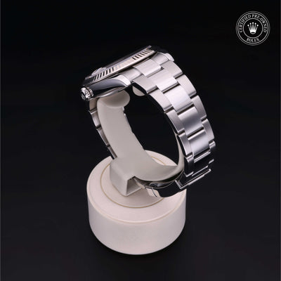 Rolex Certified Pre-owned Datejust M126334-0017 front on black background