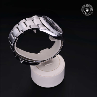 Rolex Certified Pre-owned Datejust M126300-0011 front on black background