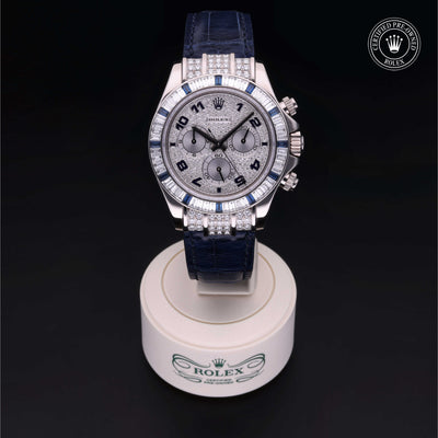 Rolex Certified Pre-owned Daytona M11659912SA-0007 front on black background