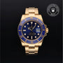 Rolex Certified Pre-owned Submariner Date M116618LB-0003 front on black background