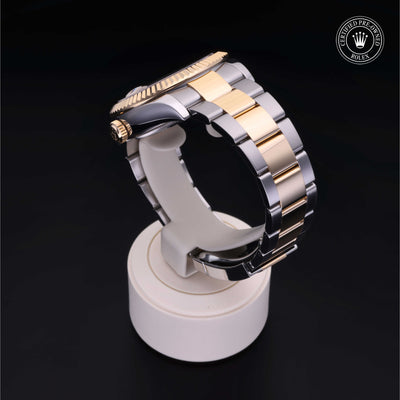 Rolex Certified Pre-owned Sky-Dweller M326933-0001 front on black background