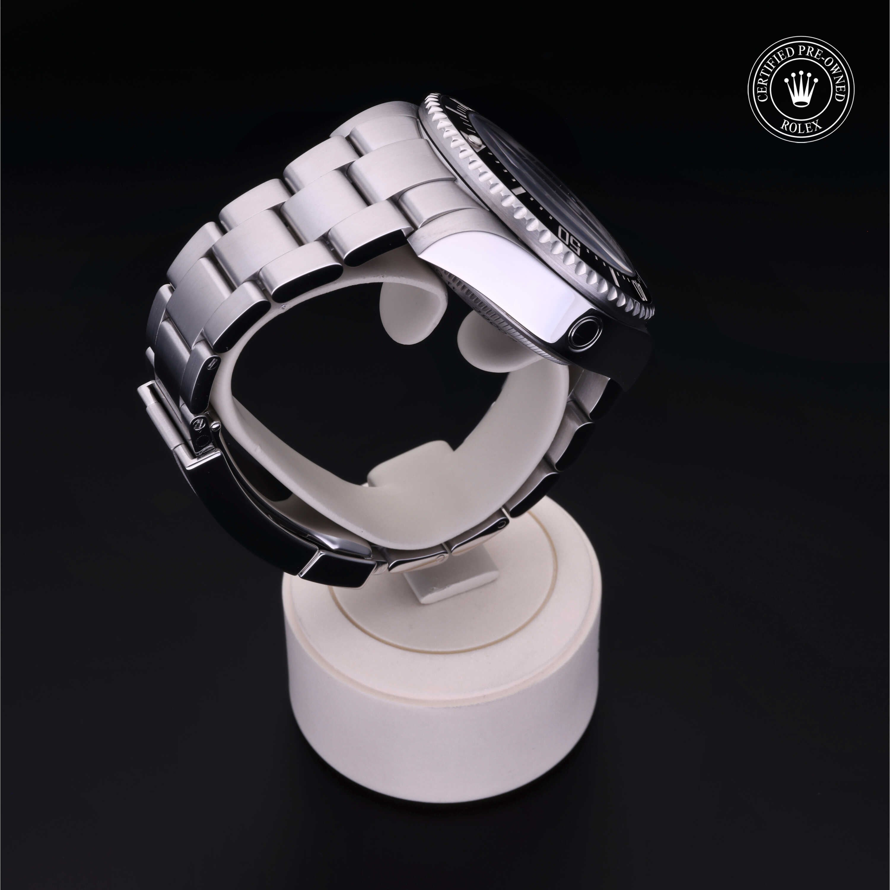 Rolex Certified Pre-owned Deep Sea M116660-0003 front on black background