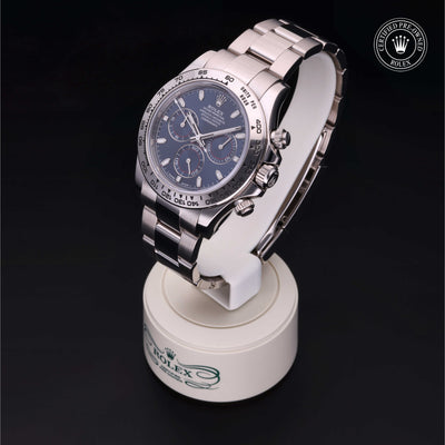 Rolex Certified Pre-owned Daytona M116509-0071 front on black background