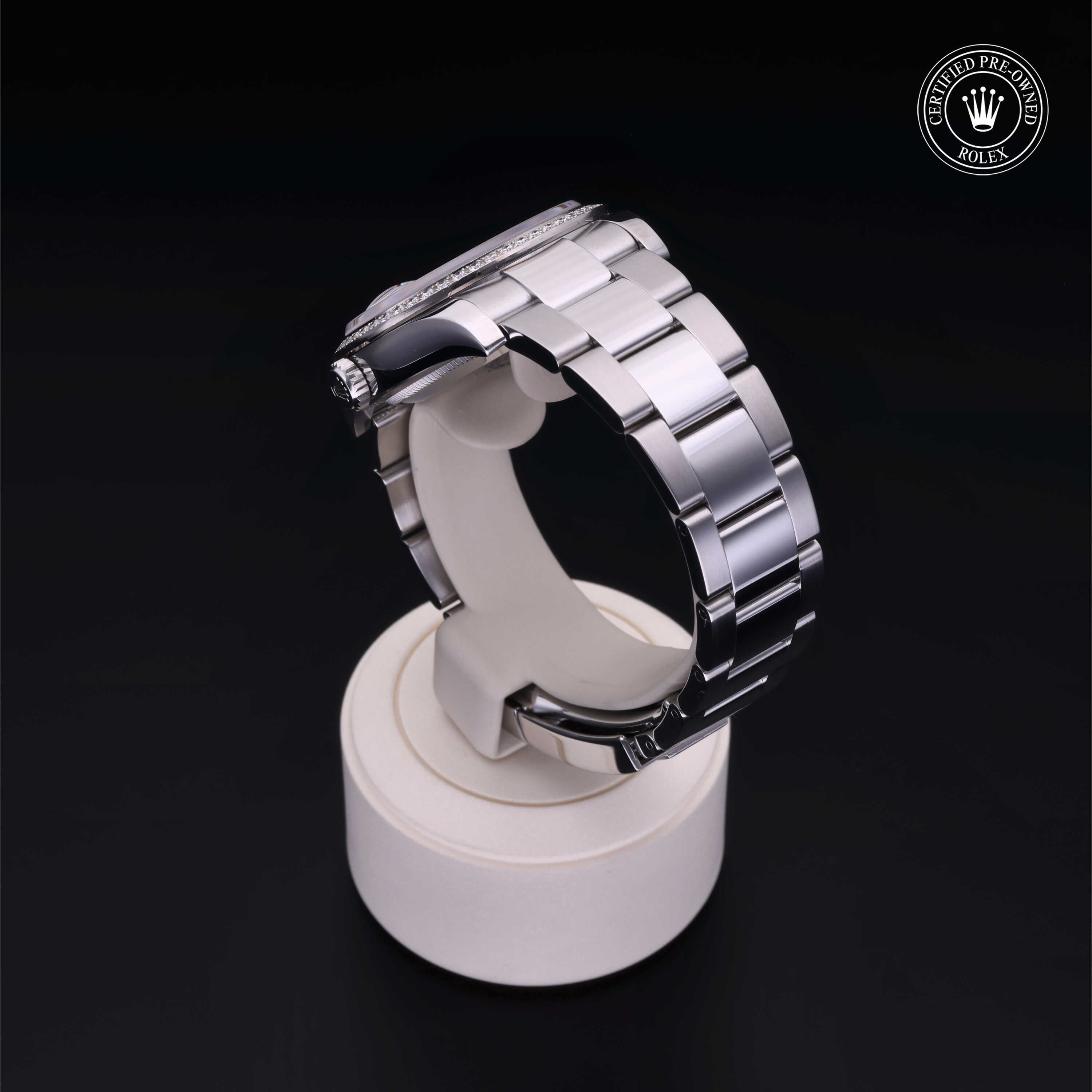 Rolex Certified Pre-owned Datejust M116244-0017 front on black background