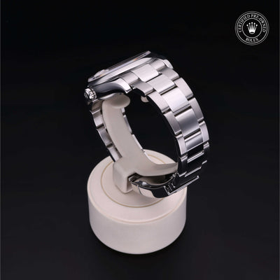 Rolex Certified Pre-owned Datejust M116200-0056 front on black background