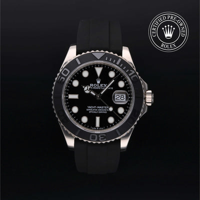 Rolex Certified Pre-owned Yacht-Master M226659-0003 front on black background