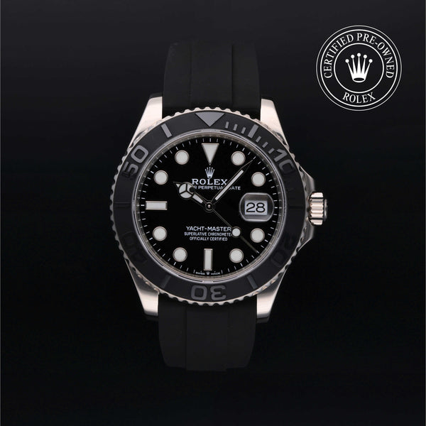Rolex Certified Pre-owned Yacht-Master M226659-0003 front on black background