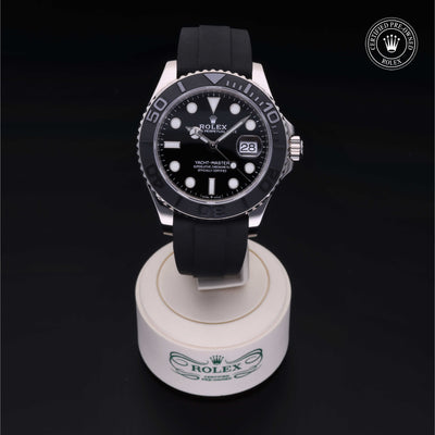 Rolex Certified Pre-owned Yacht-Master M226659-0003 front on black background