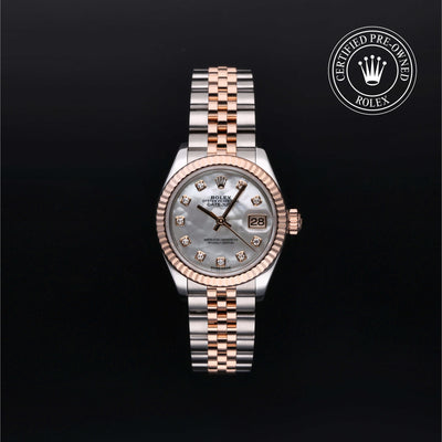 Rolex Certified Pre-owned Lady Datejust M279171-0013 front on black background