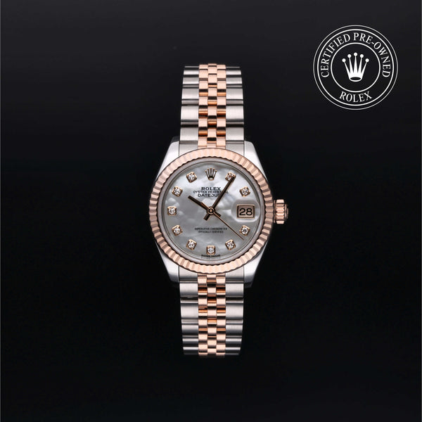 Rolex Certified Pre-owned Lady Datejust M279171-0013 front on black background