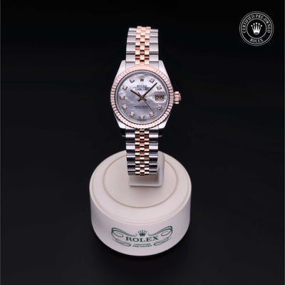 Rolex Certified Pre-owned Lady Datejust M279171-0013 front on black background